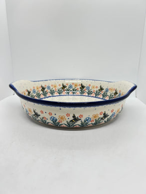 417 ~ Baker ~ Round w/ Handles ~ 10