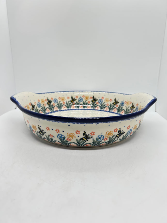417 ~ Baker ~ Round w/ Handles ~ 10