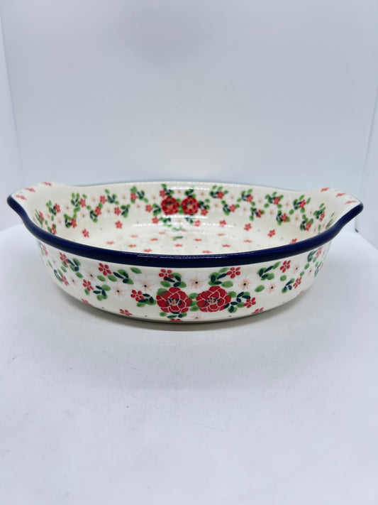 417 ~ Baker ~ Round w/ Handles ~ 10" - 2352X - T3!