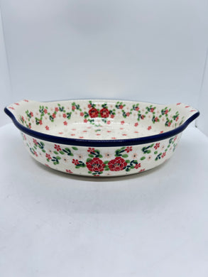 417 ~ Baker ~ Round w/ Handles ~ 10