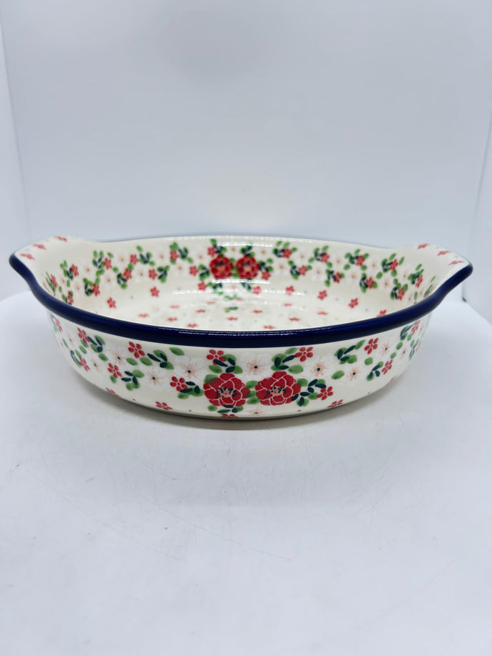 417 ~ Baker ~ Round w/ Handles ~ 10