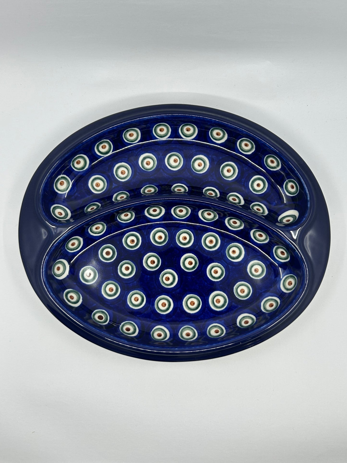 Dish ~ Divided ~ 8 x 9.75 inch ~ 0054X ~ T3!