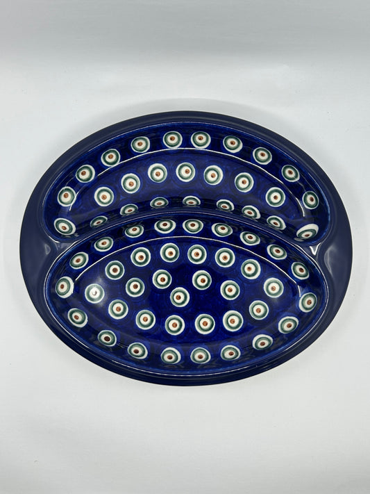 Dish ~ Divided ~ 8 x 9.75 inch ~ 0054X ~ T3!