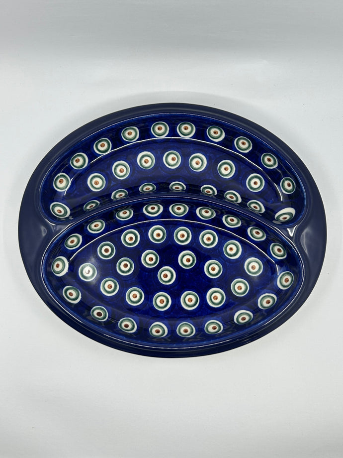 Dish ~ Divided ~ 8 x 9.75 inch ~ 0054X ~ T3!