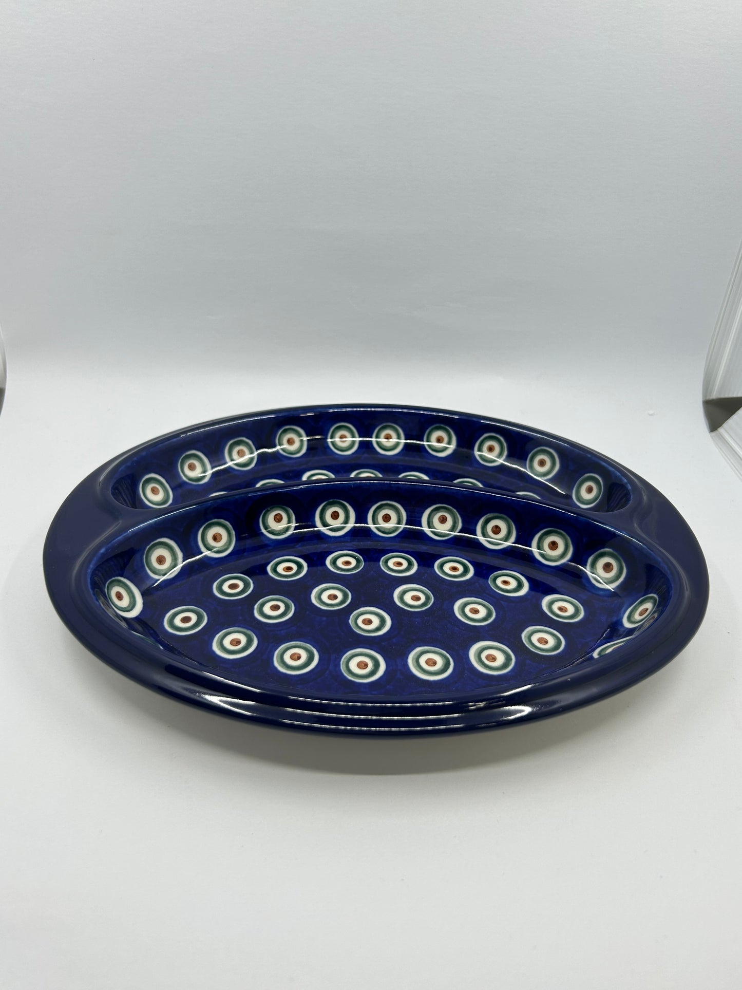 Dish ~ Divided ~ 8 x 9.75 inch ~ 0054X ~ T3!