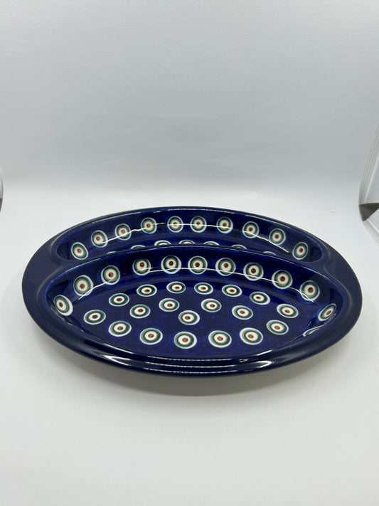 Dish ~ Divided ~ 8 x 9.75 inch ~ 0054X ~ T3!