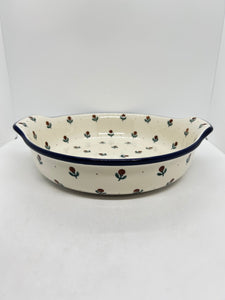 417 ~ Baker ~ Round w/ Handles ~ 10" - 2430X - T1!