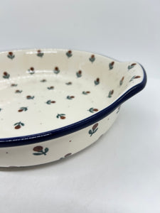 417 ~ Baker ~ Round w/ Handles ~ 10" - 2430X - T1!