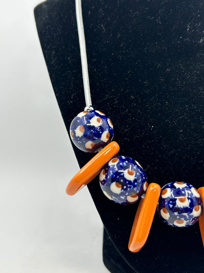 Orange and Blue Mosquito Necklace #11