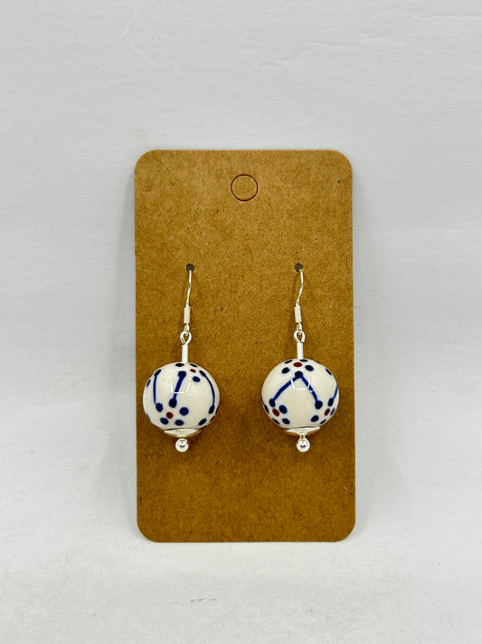 Dangling Simple Polish Pottery Earrings #10