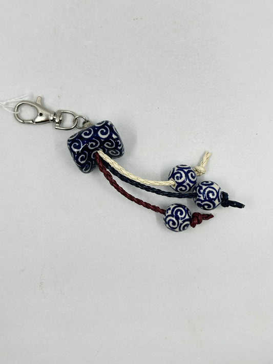 Manufaktura Keychain - Three Round Dangling Blue