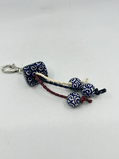 Manufaktura Keychain - Three Round Dangling Blue