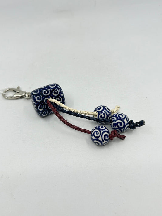 Manufaktura Keychain - Three Round Dangling Blue