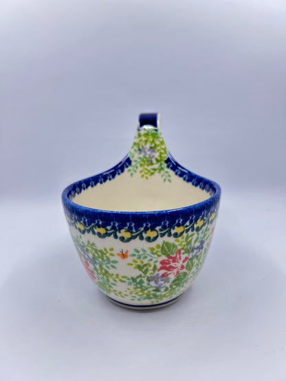 Kalich Soup Bowl with Handle - Green Gardens - Unikat