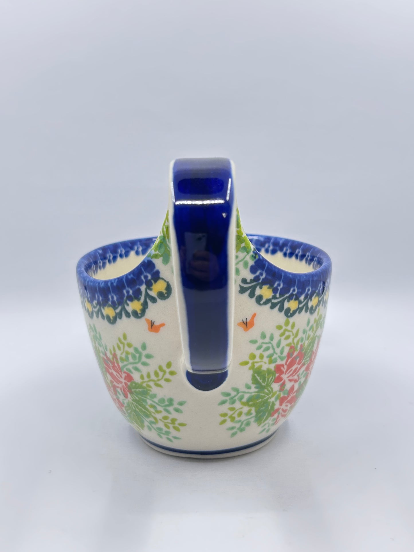 Kalich Soup Bowl with Handle - Green Gardens - Unikat