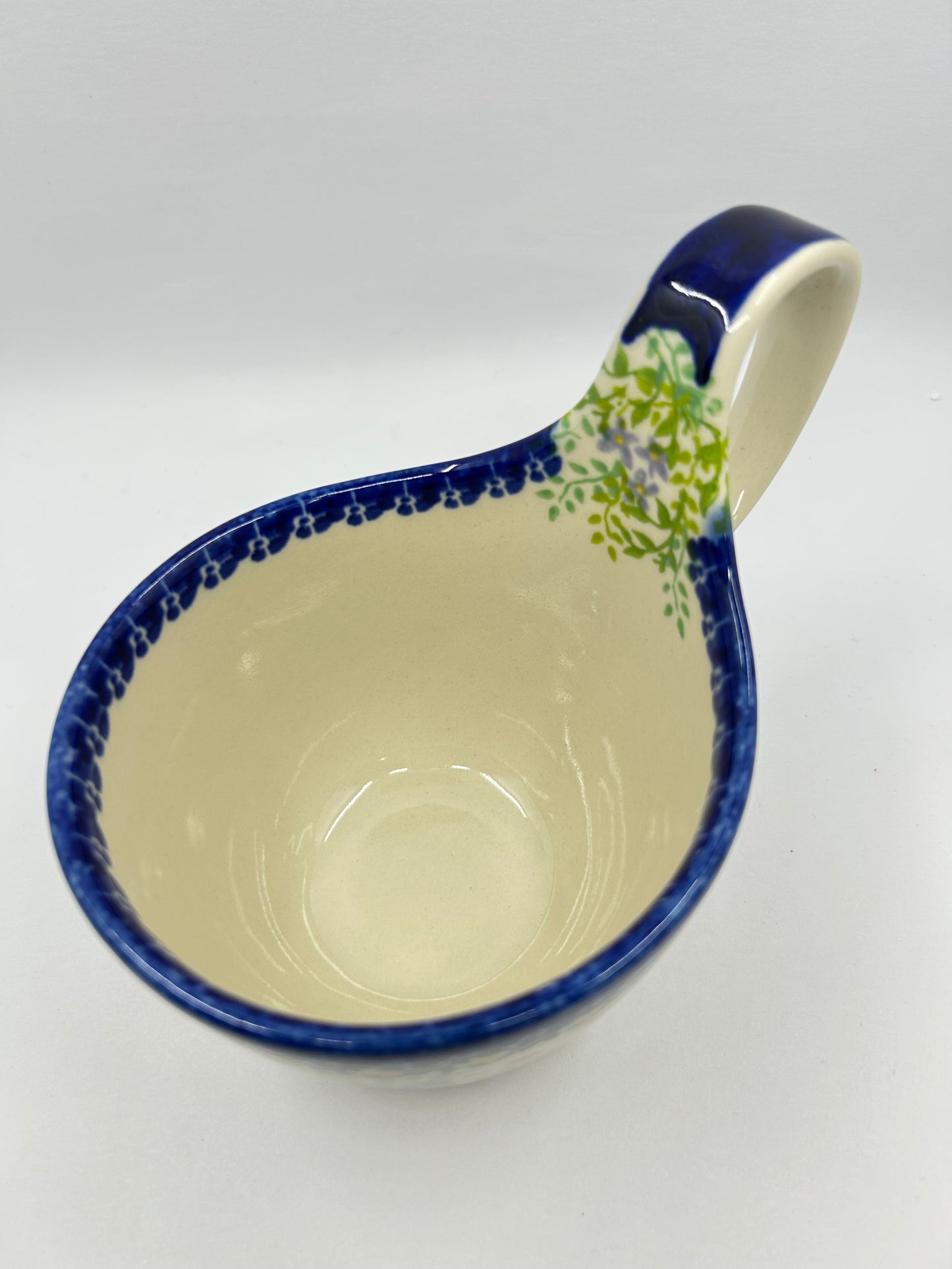 Kalich Soup Bowl with Handle - Green Gardens - Unikat