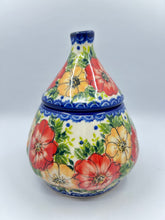 Load image into Gallery viewer, Garlic Keeper - Red &amp; Orange Flowers - A2