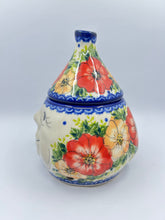 Load image into Gallery viewer, Garlic Keeper - Red &amp; Orange Flowers - A2