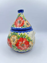 Load image into Gallery viewer, Garlic Keeper - Red &amp; Orange Flowers - A2