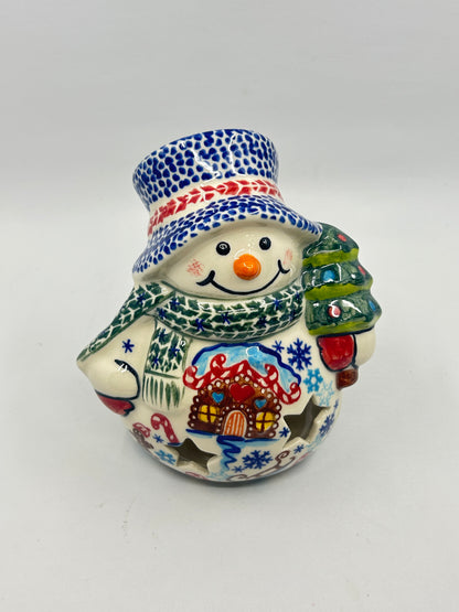 Snowman With Christmas Tree - U1-757