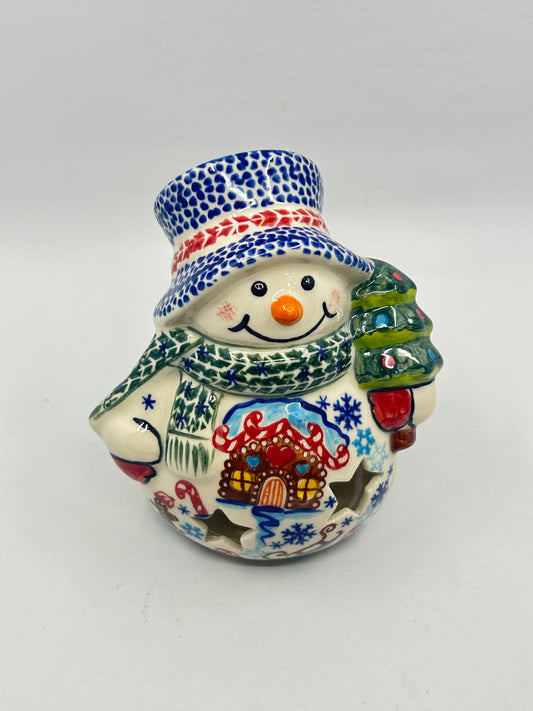 Snowman With Christmas Tree - U1-757