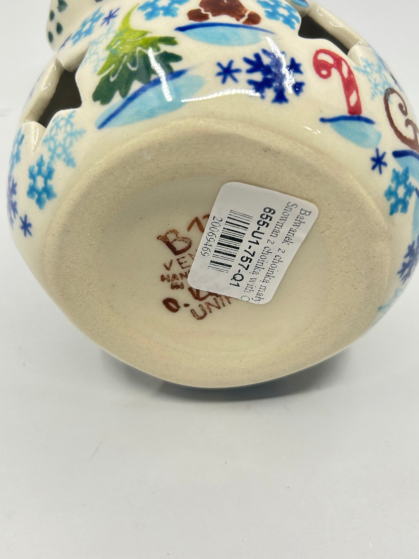 Snowman With Christmas Tree - U1-757