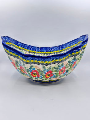 Wavy Oval Serving Bowl - A553