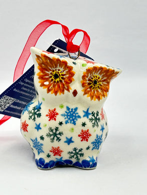 Owl Ornament - Patriotic Snowflake