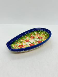 Spoon rest -  Red Daisies