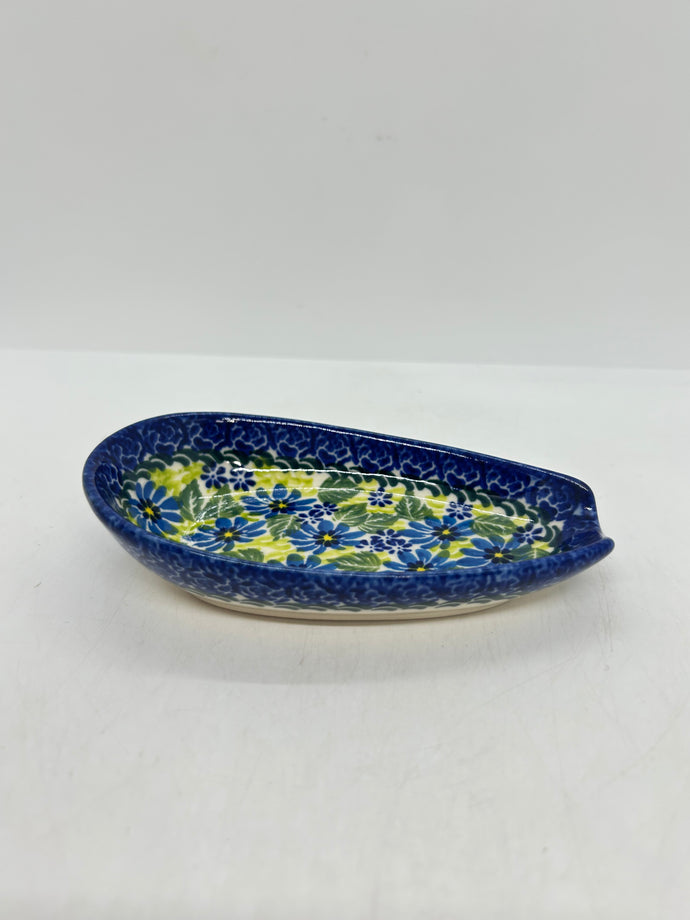 Spoon rest -  Bllue/Green Flowers