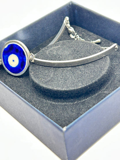 Sylvia Round Traditional Dot On Steel Bracelet