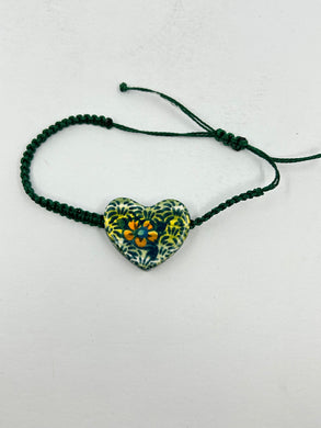Heart Bracelet - Dark Green