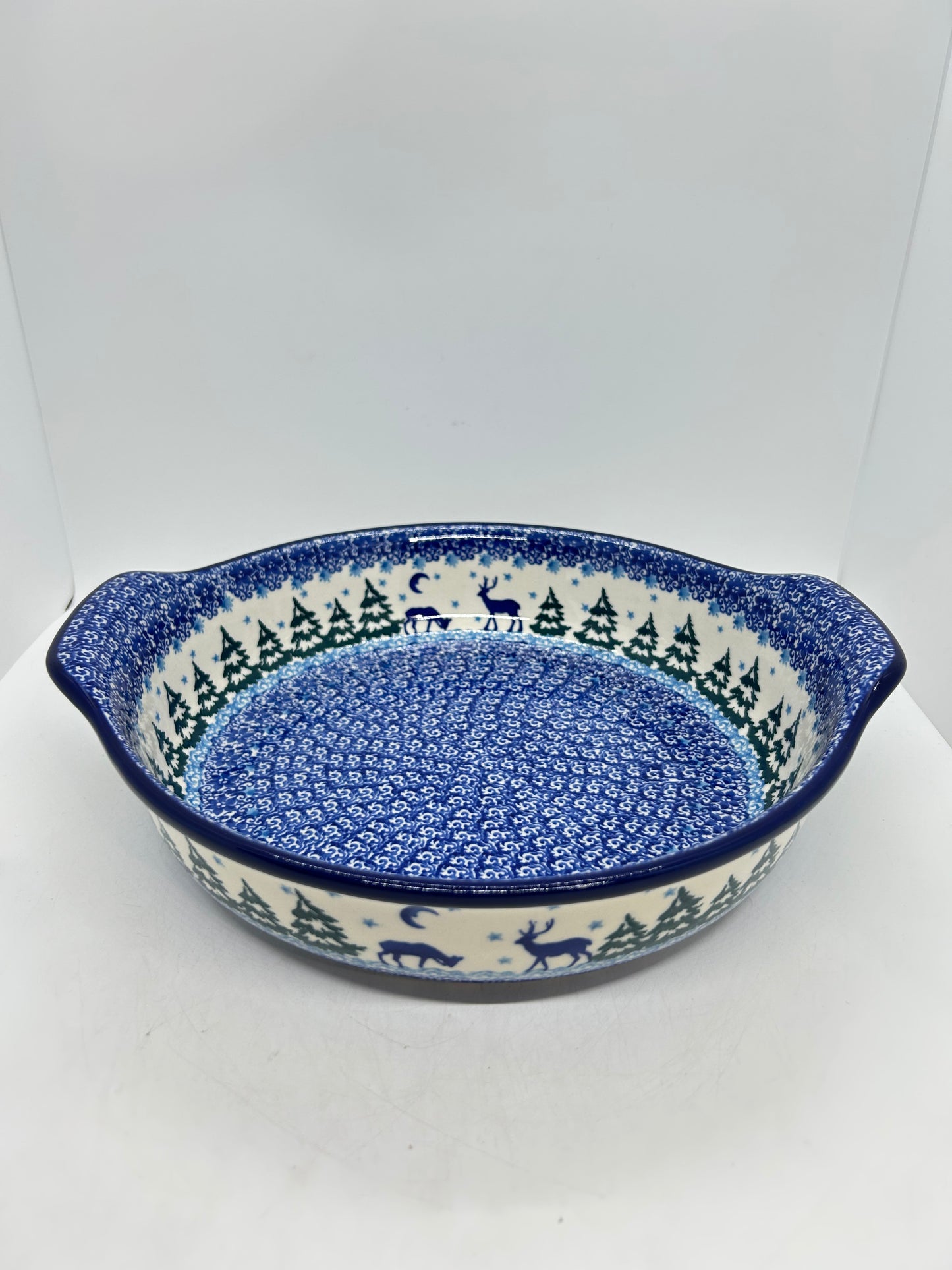 417 ~ Baker ~ Round w/ Handles ~ 10" - 2822X - T4!