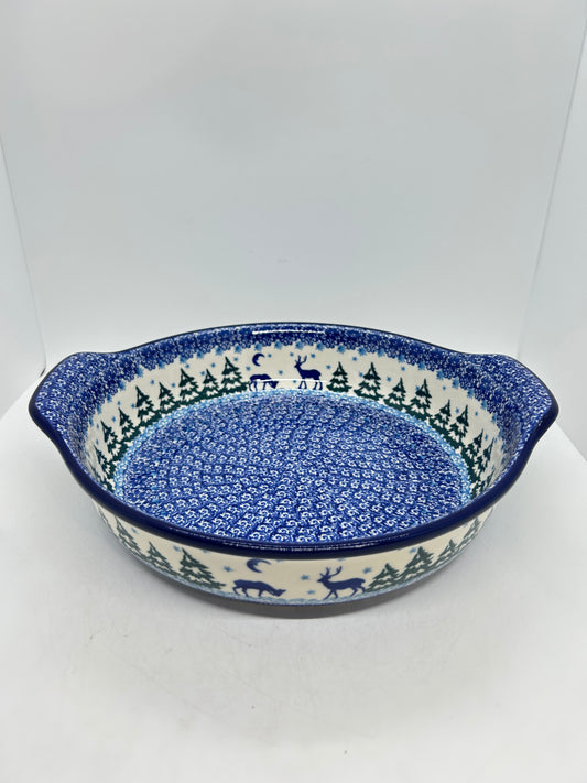 417 ~ Baker ~ Round w/ Handles ~ 10" - 2822X - T4!