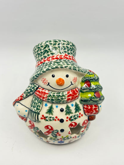 Snowman With Christmas Tree - A-619