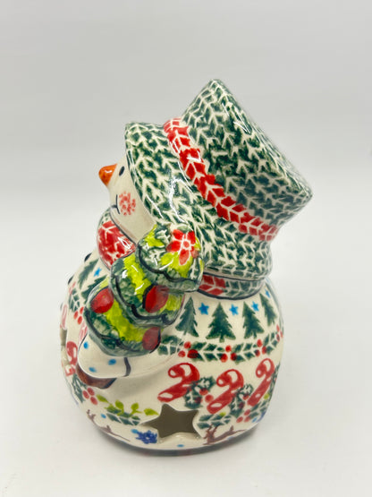 Snowman With Christmas Tree - A-619