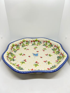 Oversized Bowl/Platter - Strawberry Butterfly