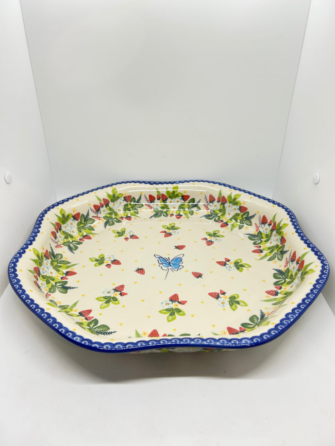 Oversized Bowl/Platter - Strawberry Butterfly