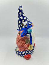 Load image into Gallery viewer, Gnome with Bell - Blue Polka Dota with Red