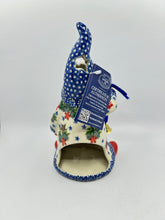 Load image into Gallery viewer, Gnome with Bell - Blue Polka Dota with Snowflakes