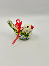 Load image into Gallery viewer, Little Hanging Bird Ornament - White Floral