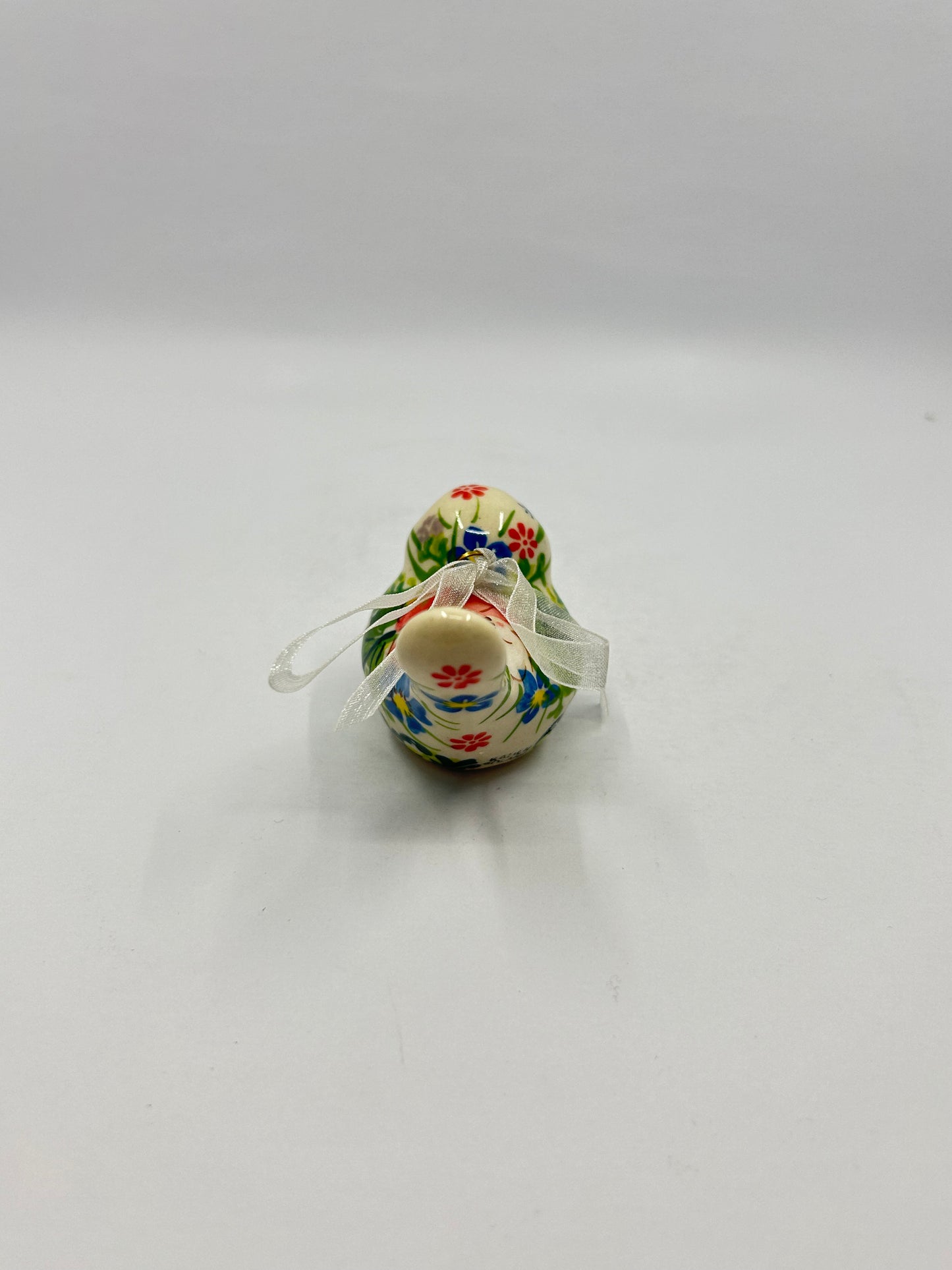 Little Hanging Bird Ornament - Green/Peach - A2