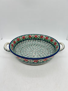 Baker ~ Round w/ Handles ~ 8 inch ~ 2174X - T3!