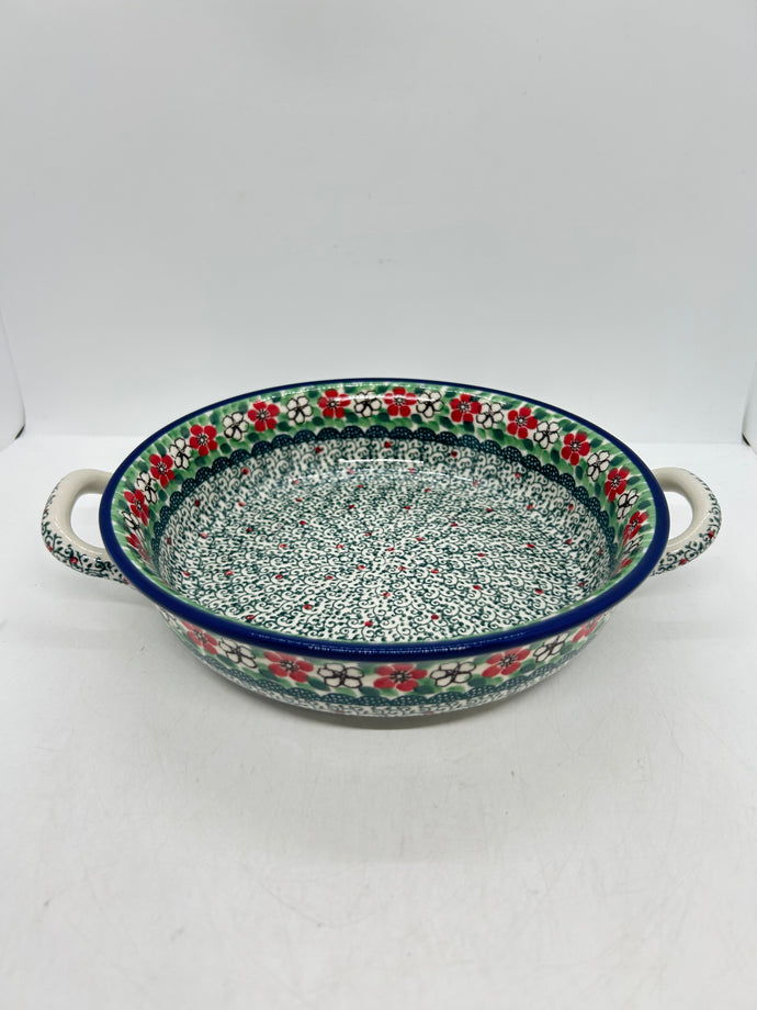 Baker ~ Round w/ Handles ~ 8 inch ~ 2174X - T3!