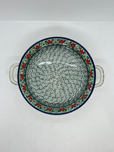 Baker ~ Round w/ Handles ~ 8 inch ~ 2174X - T3!