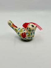 Load image into Gallery viewer, Little Hanging Bird Ornament - Red/Yellow Tulip