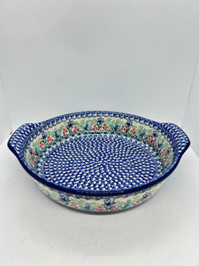 417 ~ Baker ~ Round w/ Handles ~ 10" - 2913X - T4!