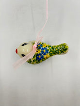 Load image into Gallery viewer, Little Hanging Bird Ornament - Blue/Yellow