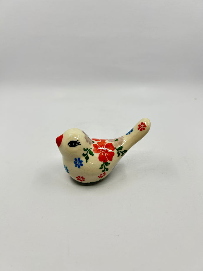 Little Hanging Bird Ornament - Red/Purple