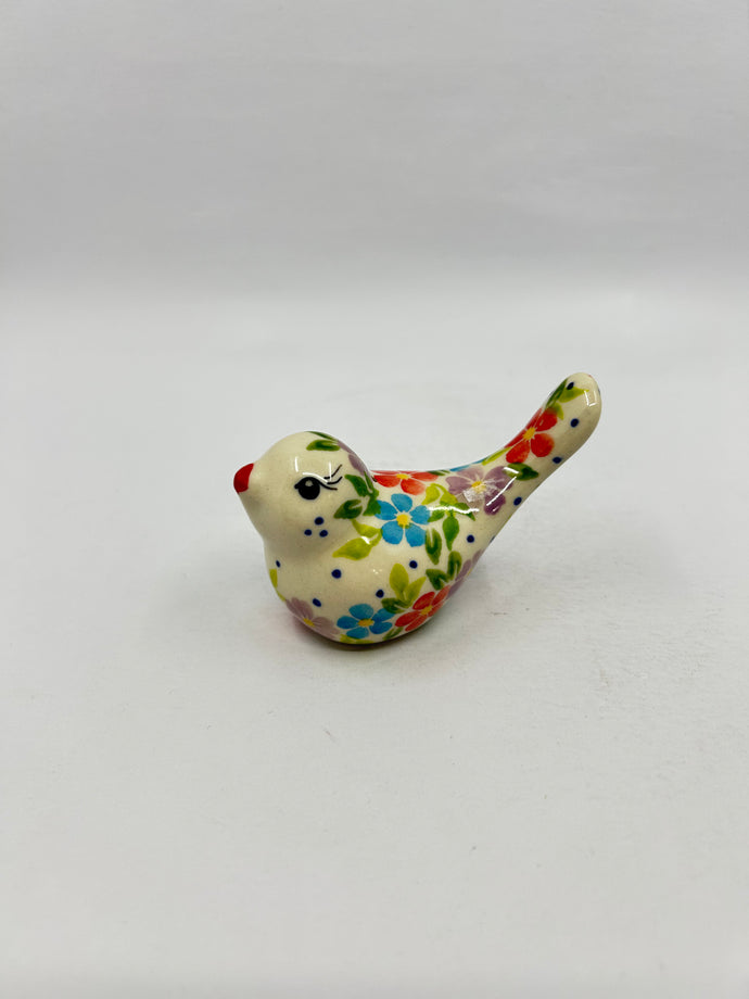 Little Hanging Bird Ornament - Colorful Daisy